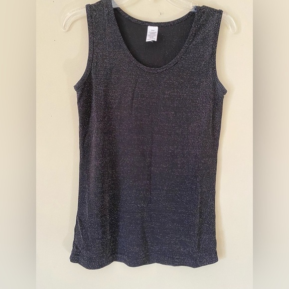 Avon Tops - Avon Black and Silver Tank M
